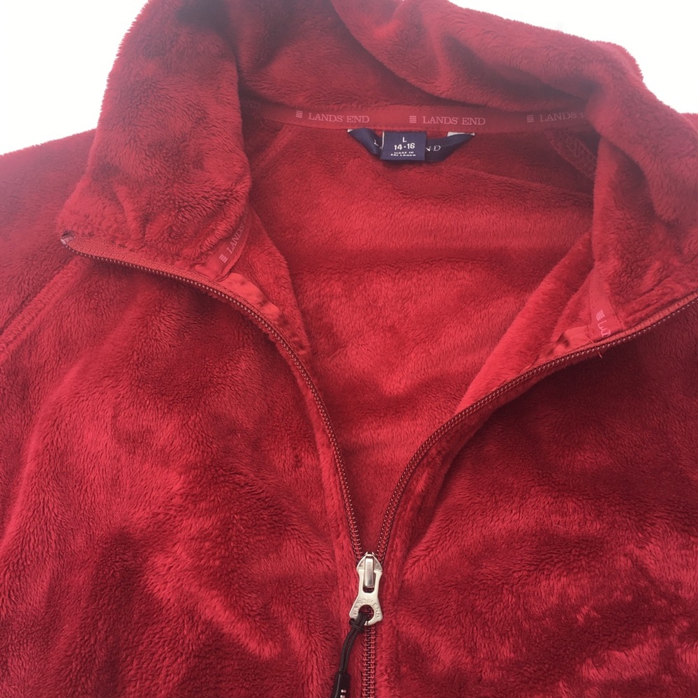 Land’s End fleece. Full zip. Size L (14-16)